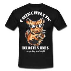 Chinchillin Beach Vibes | Männer T-Shirt - Schwarz