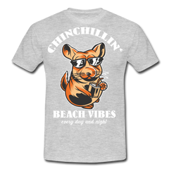 Chinchillin Beach Vibes | Männer T-Shirt - Grau meliert