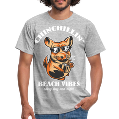 Chinchillin Beach Vibes | Männer T-Shirt - Grau meliert