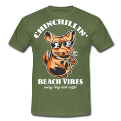 Chinchillin Beach Vibes | Männer T-Shirt - Militärgrün