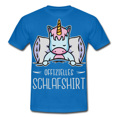 Offizielles Schlafshirt Einhorn | Männer T-Shirt - Royalblau