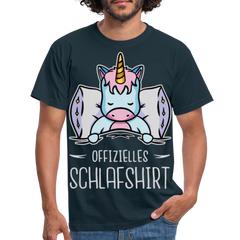 Offizielles Schlafshirt Einhorn | Männer T-Shirt - Navy