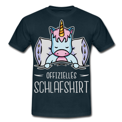 Offizielles Schlafshirt Einhorn | Männer T-Shirt - Navy