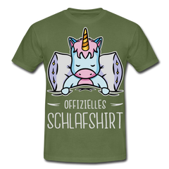 Offizielles Schlafshirt Einhorn | Männer T-Shirt - Militärgrün