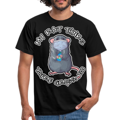 My Rat Thinks You're Gross Ratte die Maske trägt | Männer T-Shirt - Schwarz