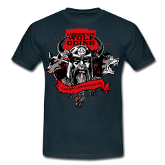 Lieber ein Wolf Odins als ein Lamm Gottes | Männer T-Shirt - Navy