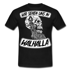 Wir sehen uns in Walhalla Odin Wotan | Männer T-Shirt - Schwarz