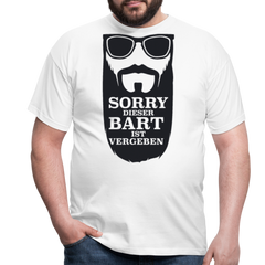 Lustiger Bart Spruch für Bartträger | Männer T-Shirt - Weiß