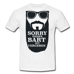 Lustiger Bart Spruch für Bartträger | Männer T-Shirt - Weiß