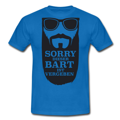 Lustiger Bart Spruch für Bartträger | Männer T-Shirt - Royalblau