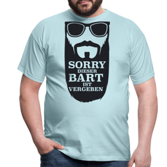 Lustiger Bart Spruch für Bartträger | Männer T-Shirt - Sky