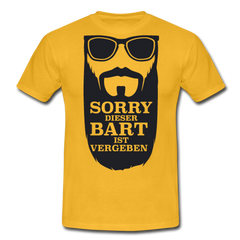 Lustiger Bart Spruch für Bartträger | Männer T-Shirt - Gelb