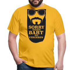 Lustiger Bart Spruch für Bartträger | Männer T-Shirt - Gelb