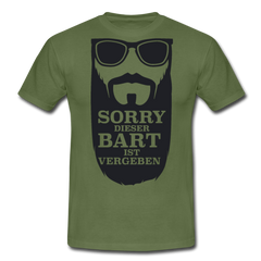 Lustiger Bart Spruch für Bartträger | Männer T-Shirt - Militärgrün