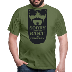 Lustiger Bart Spruch für Bartträger | Männer T-Shirt - Militärgrün