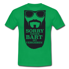 Lustiger Bart Spruch für Bartträger | Männer T-Shirt - Kelly Green