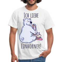 Ich liebe Einhörner! Anti-Unicorn | Männer T-Shirt - Weiß