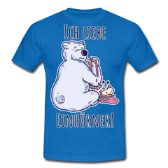 Ich liebe Einhörner! Anti-Unicorn | Männer T-Shirt - Royalblau