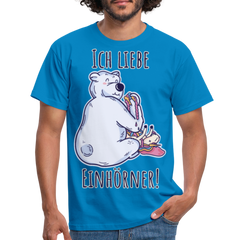 Ich liebe Einhörner! Anti-Unicorn | Männer T-Shirt - Royalblau