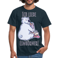 Ich liebe Einhörner! Anti-Unicorn | Männer T-Shirt - Navy
