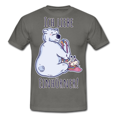 Ich liebe Einhörner! Anti-Unicorn | Männer T-Shirt - Graphit
