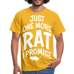 Just One More Rat I Promise | Männer T-Shirt - Gelb