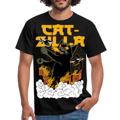 Catzilla | Männer T-Shirt - Schwarz
