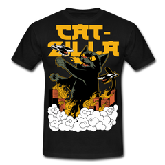 Catzilla | Männer T-Shirt - Schwarz