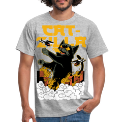 Catzilla | Männer T-Shirt - Grau meliert