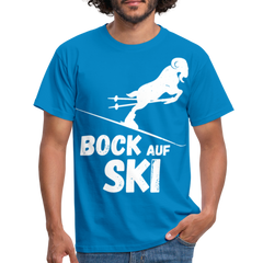 Bock auf Ski | Männer T-Shirt - Royalblau