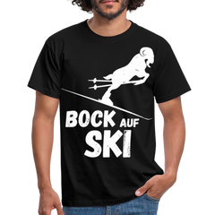 Bock auf Ski | Männer T-Shirt - Schwarz