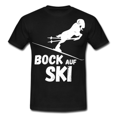 Bock auf Ski | Männer T-Shirt - Schwarz