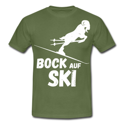 Bock auf Ski | Männer T-Shirt - Militärgrün