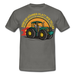 Hühner Trecker Spruch | Männer T-Shirt - Graphit