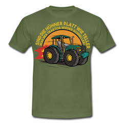 Hühner Trecker Spruch | Männer T-Shirt - Militärgrün