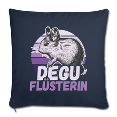 Degu Flüsterin | Sofakissenbezug 44 x 44 cm - Navy