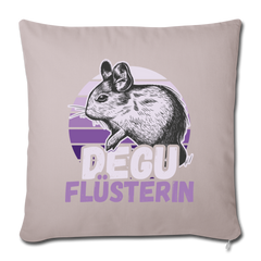 Degu Flüsterin | Sofakissenbezug 44 x 44 cm - helles Taupe