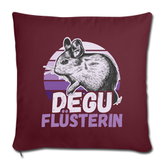 Degu Flüsterin | Sofakissenbezug 44 x 44 cm - Burgunderrot