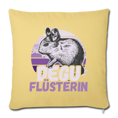 Degu Flüsterin | Sofakissenbezug 44 x 44 cm - Hellgelb