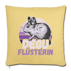 Degu Flüsterin | Sofakissenbezug 44 x 44 cm - Hellgelb