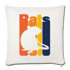 Rats |  Sofakissenbezug 44 x 44 cm - Naturweiß