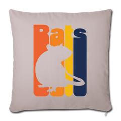 Rats |  Sofakissenbezug 44 x 44 cm - helles Taupe