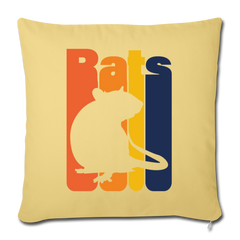 Rats |  Sofakissenbezug 44 x 44 cm - Hellgelb