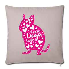 Crazy Degu Lady | Sofakissenbezug 44 x 44 cm - helles Taupe