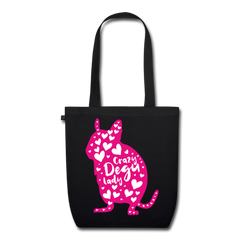 Crazy Degu Lady | Bio-Stoffbeutel - Schwarz