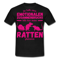 Emotionaler Zusammenbruch Ratten | Men's T-Shirt - Schwarz