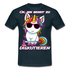 Bereit zu diskutieren Einhorn | Männer T-Shirt - Navy