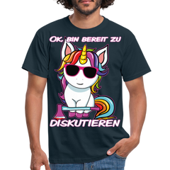 Bereit zu diskutieren Einhorn | Männer T-Shirt - Navy