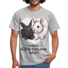 Mein Süße Träume Shirt Schlafshirt Schlafen Mädchen Jungen Männer T-Shirt - Grau meliert