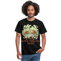 Schlafshirt Schlafen Mädchen Jungen Dackel Mein Süße Träume Männer T-Shirt - Schwarz